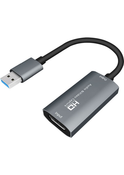 Video Yakalama Kartı USB 3.0 Hd Ses Yakalama Kartı 4K 60FPS Oyun Gerçek Zamanlı Akış Video Kaydedici Yakalama Cihazı (Yurt Dışından)
