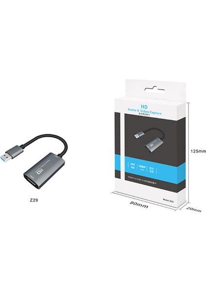 Video Yakalama Kartı USB 3.0 Hd Ses Yakalama Kartı 4K 60FPS Oyun Gerçek Zamanlı Akış Video Kaydedici Yakalama Cihazı (Yurt Dışından) fiyatları