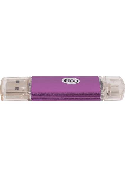 64 GB Renkli Metal Kasa USB 3.0 Flash Sürücü Otg Pendrive Mikro－usb Sopa Harici Depolama Memory Stick Android Için Mor (Yurt Dışından)