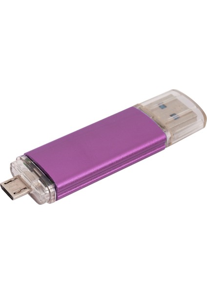 64 GB Renkli Metal Kasa USB 3.0 Flash Sürücü Otg Pendrive Mikro－usb Sopa Harici Depolama Memory Stick Android Için Mor (Yurt Dışından)