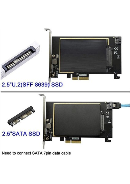 U2 Pcıe X4 - U.2 Adaptör Kartı SFF8639 Nvme SSD Genişletme Kartı SSD Katı Hal Sürücü Dönüşüm Kartı Pcıe Yükseltici Kart (Yurt Dışından)