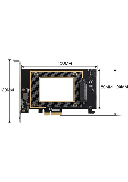 U2 Pcıe X4 - U.2 Adaptör Kartı SFF8639 Nvme SSD Genişletme Kartı SSD Katı Hal Sürücü Dönüşüm Kartı Pcıe Yükseltici Kart (Yurt Dışından)
