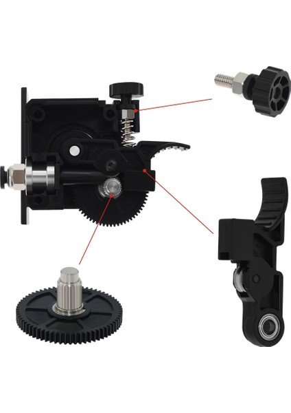 Ekstruder Tam Kitleri Ekstruder 1.75MM + NEMA17 Step Motor + 3D Yazıcı Parçaları Için V6 Bowden Ekstruder 2 # (Yurt Dışından)