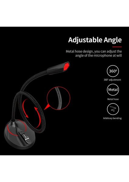 F12 USB Deveboynu Mikrofon Masaüstü Çok Yönlü Kapasitif Mikrofon Toplantı Oyun Mikrofonu Pc Laptop Için (Yurt Dışından)