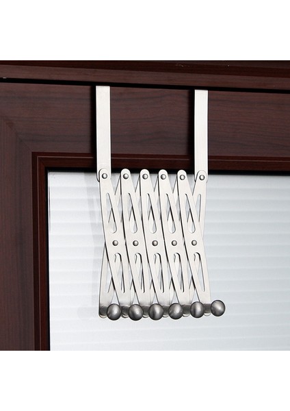 6-Hook Esnek Arka Kapı Askı Raf Banyo Mutfak Düzenleyici Askılı Kancalar Ev Depolama Rafı ve Tutucu Elbise Organizatör (Yurt Dışından) indirimleri