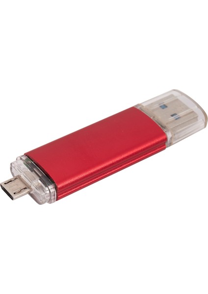 32 GB Renkli Metal Kasa USB 3.0 Flash Sürücü Otg Pendrive Mikro－usb Sopa Harici Depolama Memory Stick Android Kırmızı (Yurt Dışından)