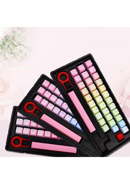 Çift Atış Arkadan Aydınlatmalı Keycaps Rgb Pbt 35 Tuşlar 1.44MM Kiraz Mekanik Klavye Gökkuşağı Renkleri (Yurt Dışından)
