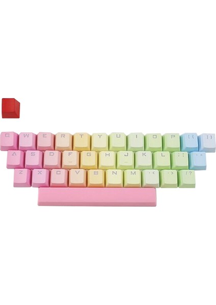 Çift Atış Arkadan Aydınlatmalı Keycaps Rgb Pbt 35 Tuşlar 1.44MM Kiraz Mekanik Klavye Gökkuşağı Renkleri (Yurt Dışından)