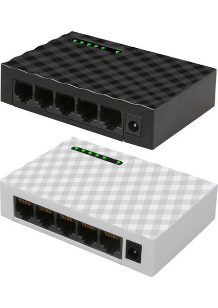 5-Port Ağ Anahtarı 4-Wire RJ45 Gigabit Ethernet 1000 Mbps Splitter Seyahat Lan Anahtarı Hub Pc Masaüstü Için Ab Tak Beyaz (Yurt Dışından)