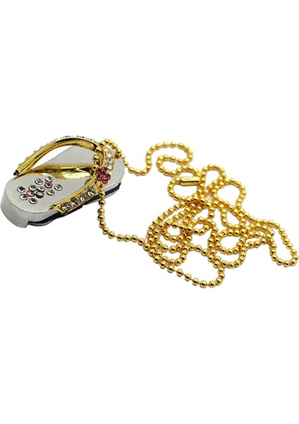 Güzel Metal Takı Terlik Kristal USB Flash Sürücü Özel Hediye Moda Pendrive Memory Stick Hediye (64GB) (Yurt Dışından)