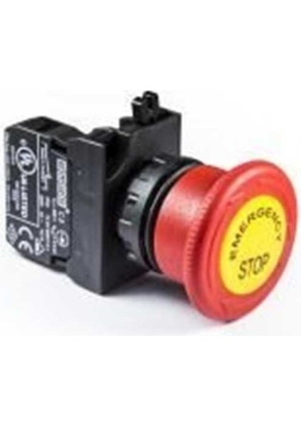 CP200EE Cp Serisi Plastik 1nc Acil Stop 40 mm Çevirmeli Etiketli Kırmızı 22 mm Buton