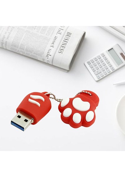 Karikatür Kedi Pençesi USB Flash Sürücü Kedinin Pençesi USB Pendrive Hediye U Disk Memory Stick Kalem Sürücü (32 Gb) (Yurt Dışından)