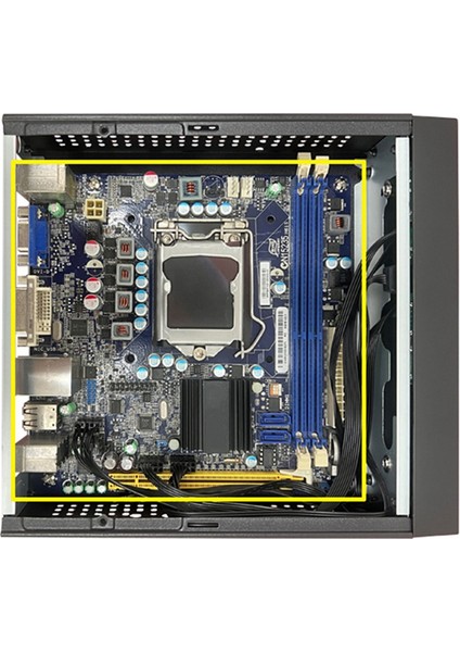 M09 Htpc Mini Itx Bilgisayar Kasası Dc Güç Kaynağı Endüstriyel Kontrol Şasi Masaüstü Bilgisayar Kasası Desteği Duvar Asılı (Yurt Dışından)
