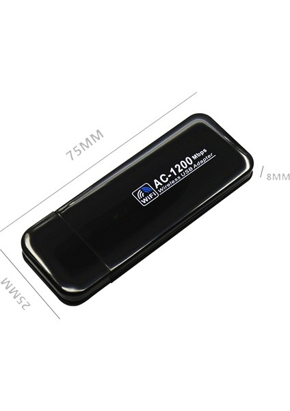 Kablosuz Wifi Adaptörü 1200 Mbps USB Çift Bant 802.11AC RTL8812BU Wifi Anteni Windows Xp/7/8/10 USB Wıfı Verici (Yurt Dışından)