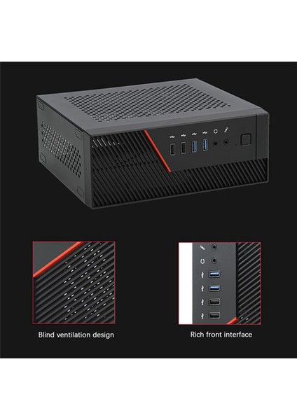 A09P Siyah 4.2l Masaüstü Mini Itx Kasa Htpc Şasi Oyun Bilgisayarı Küçük 1u Güç Kaynağı Için Ayakta Durabilir Veya Yatabilir (Yurt Dışından)