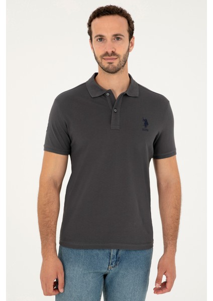 U.S. Polo Assn. Erkek Antrasit Tişört Basic 50284633-VR006