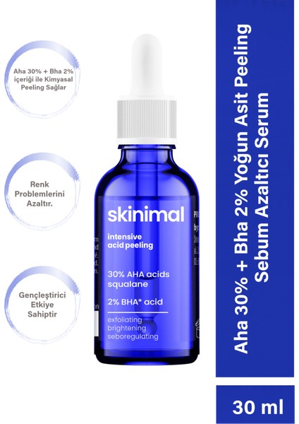 Aha 30% + Bha 2% Yoğun Asit Peeling Serumu 30 ml