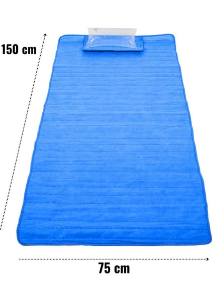 Dikdörtgen Ser-Yat Plaj Hasırı Katlanabilir Askılı Kılıf Şişme Yastık Hediye 150X75 Elyaflı Kamp P fiyatları