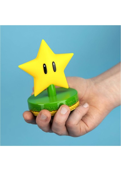 Super Mario Star Icon Lamba Işık Light Yıldız Ikon Lambası