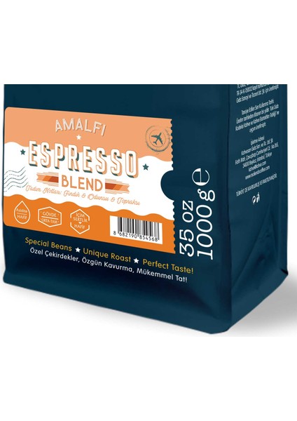 Moliendo Amalfi Espresso Blend Kahve Avantaj Paketi (Çekirdek Kahve) 6*1000 g