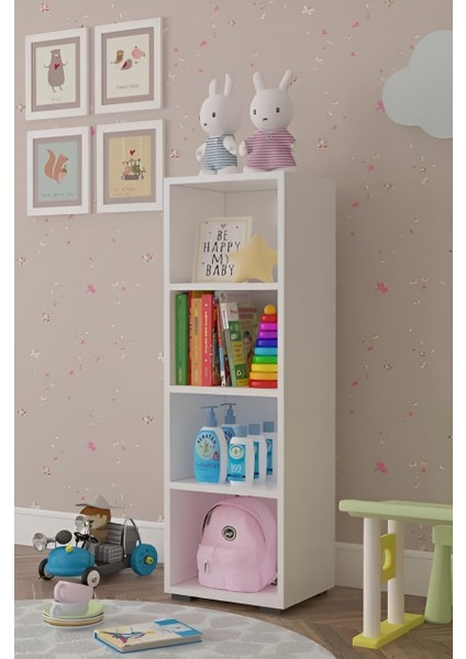 Kitaplık Çok Amaçlı Dolap Oyuncak Dolabı 4 Gözlü Düzenleyici Dolap modelleri