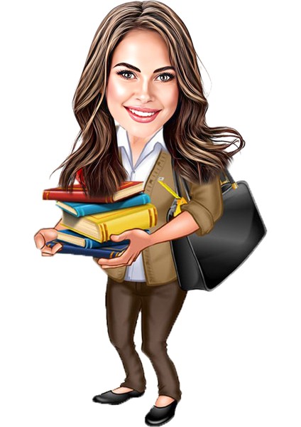 Kişiye Özel Kadın Biblosu - Karikatür Biblo 3