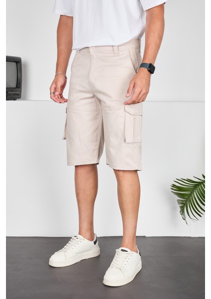 Erkek Kargo Cepli Gabardin Şort fırsatları
