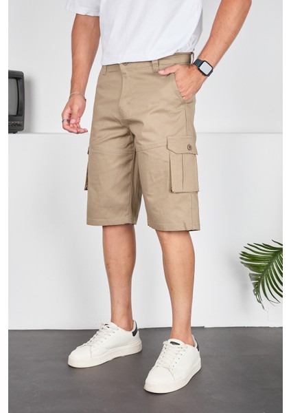 Erkek Kargo Cepli Gabardin Şort modelleri
