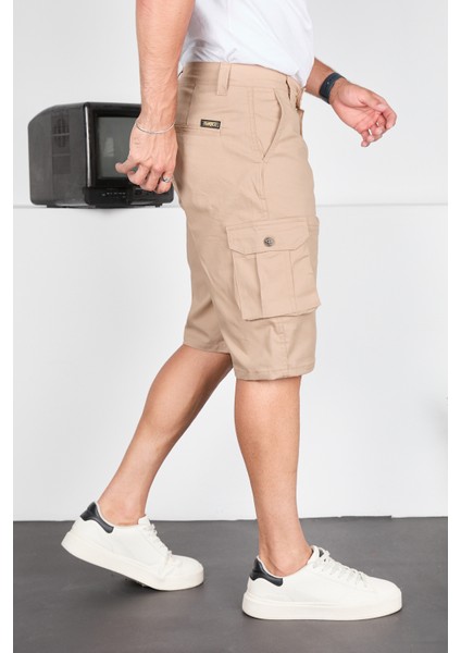 Erkek Kargo Cepli Gabardin Şort modelleri