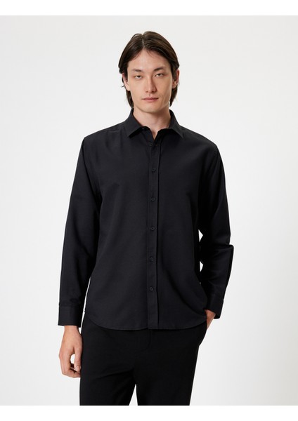 Oxford Gömlek Uzun Kollu Pamuk Karışımlı modelleri