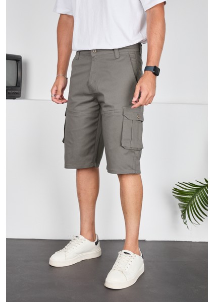 Erkek Kargo Cepli Gabardin Şort fırsatları