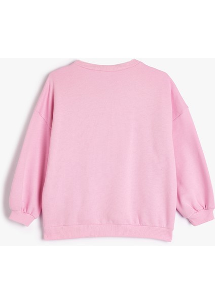 Sweatshirt Kolej Baskılı Uzun Kollu Bisiklet Yaka fiyatları