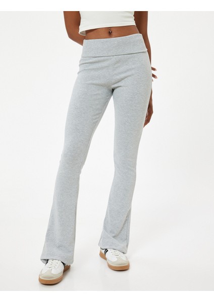 Ispanyol Paça Tayt Pantolon Yüksek Bel Slim Fit