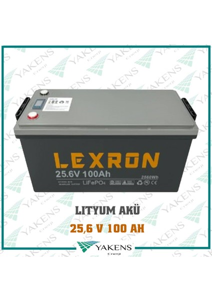 100AH 25.6V Lifepo4 Pil Lityum Akü Lexron