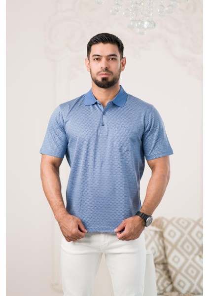 Yakalı ve Cepli Desenli Erkek Regular Fit Klasik T-Shirt fiyatları