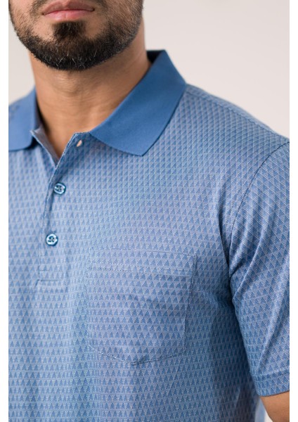 Yakalı ve Cepli Desenli Erkek Regular Fit Klasik T-Shirt fırsatları