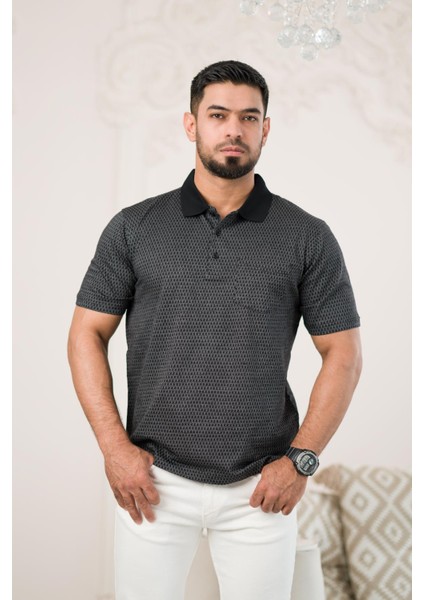 Yakalı ve Cepli Desenli Erkek Regular Fit Klasik T-Shirt fiyatları
