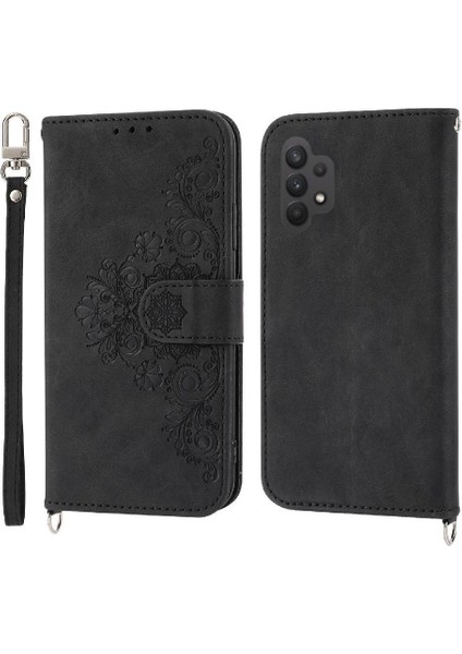 Samsung Galaxy A32 4g Darbeye Dayanıklı Bileklik Çoklu Kredi Için Flip Case (Yurt Dışından)