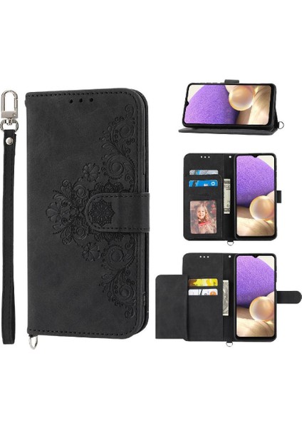 Samsung Galaxy A32 4g Darbeye Dayanıklı Bileklik Çoklu Kredi Için Flip Case (Yurt Dışından) modelleri
