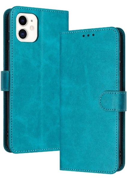 Pu ile Kart Yuvası ile IPhone 11 Pro Saf Renk Kickstand Için Flip Case (Yurt Dışından)