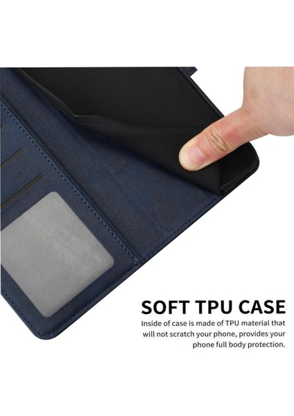 Kart Yuvası ile IPhone 11 Pro Max Saf Renk Pu Deri Için Flip Case (Yurt Dışından)