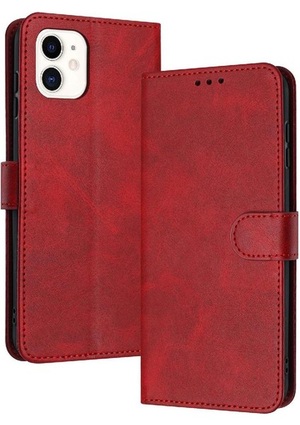 Toka Saf Renk Kickstand Pu Deri ile IPhone 11 Için Flip Case (Yurt Dışından)