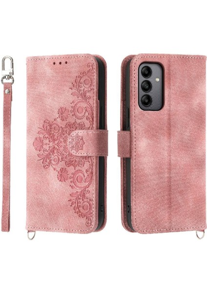Samsung Galaxy A05S Çoklu Kredi Kartı Yuvaları Kabartmalı Flip Case (Yurt Dışından)