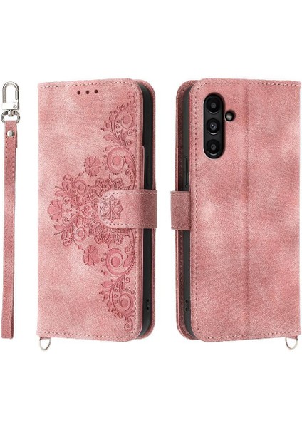 Samsung Galaxy A15 Kabartmalı Darbeye Bileklik Çoklu Için Flip Case (Yurt Dışından)
