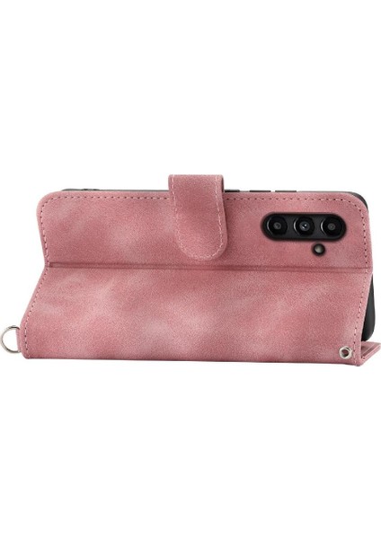 Samsung Galaxy A15 Kabartmalı Darbeye Bileklik Çoklu Için Flip Case (Yurt Dışından)