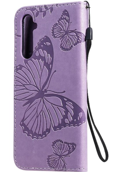 Kart Yuvası Standı Manyetik ile Realme 6 Pro Darbeye Kapak Için Flip Case (Yurt Dışından)