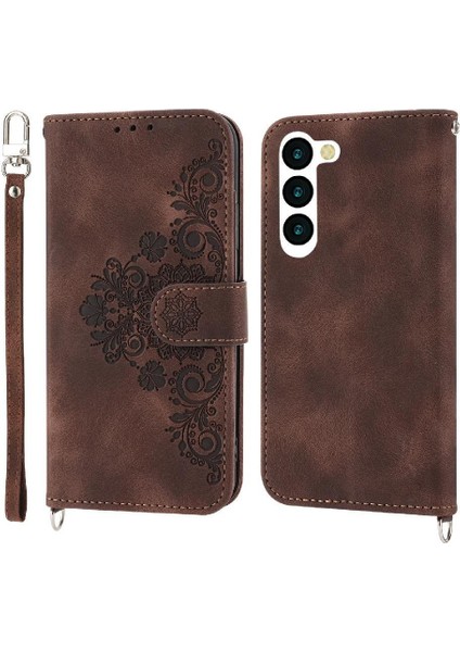 Samsung Galaxy S23 Darbeye Bileklik Kabartmalı Çoklu Için Flip Case (Yurt Dışından)