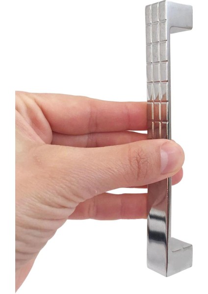 8 Adet Bihter Desenli Kulp 128 mm Krom Mutfak Kulbu Çekmece Dolap Kapak Kulbu Metal modelleri
