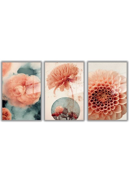 Temperli Gerçek Cam Tablo Seti Soft Yıldız Çiçeği Tasarımı