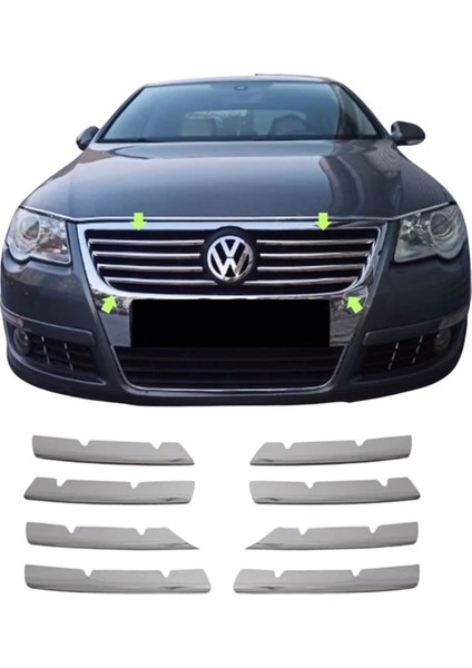 Vw Passat B6 Krom Ön Panjur 8 Prç. 2005-2010 Arası P. Çelik fiyatları